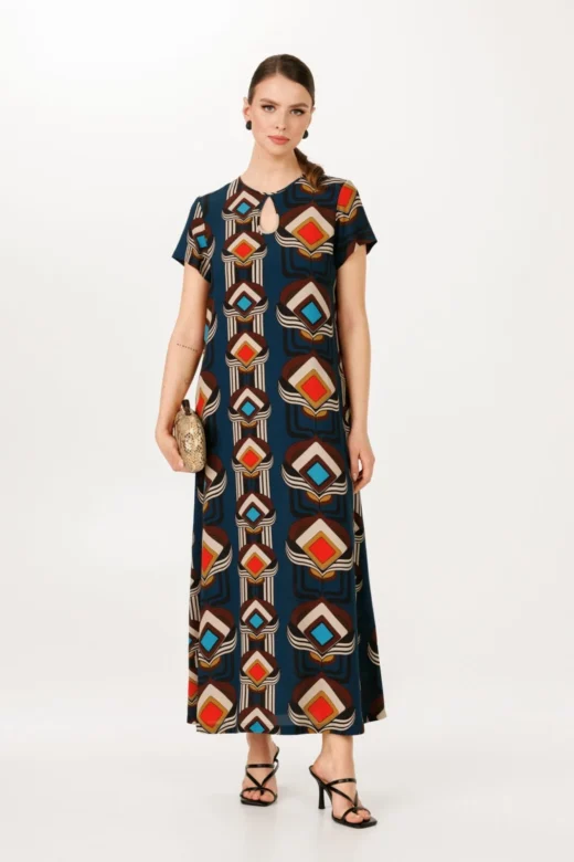 Elegant Maxi Kaftan Dress - Middle East Inspired Europe Made High Quality for Summer Vacation and Luxury Parties